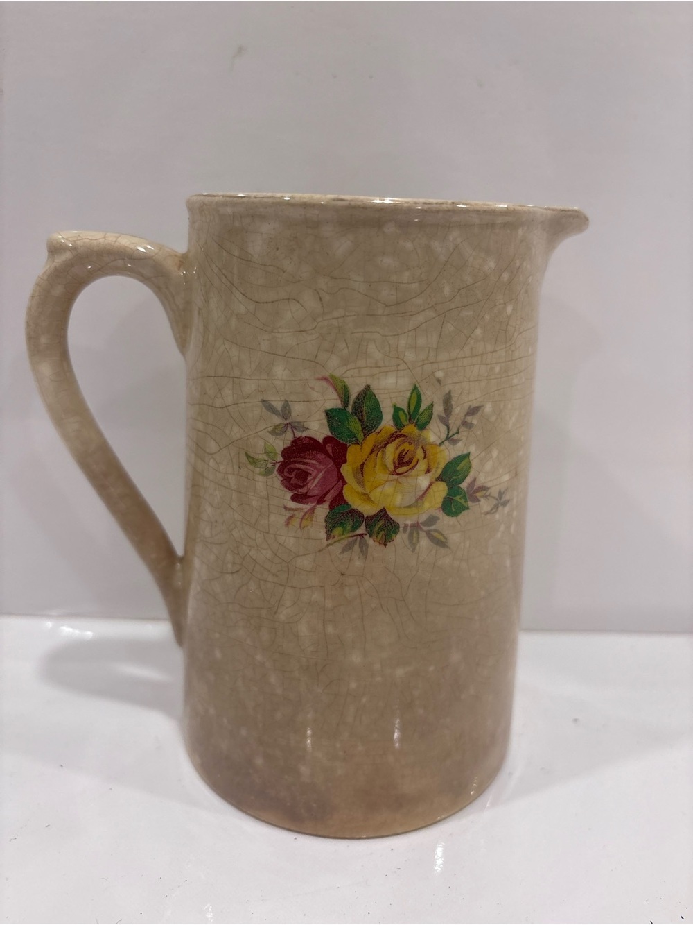 Vintage Swinnertons Vitrion Staffordshire England cream pitcher crackle glaze